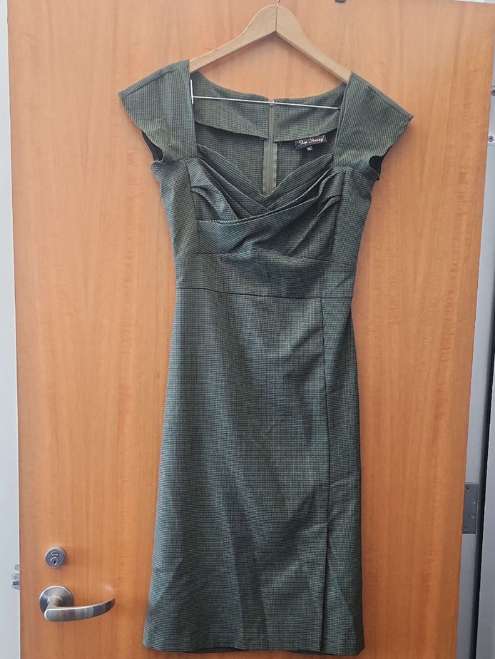 Stop Staring Houndstooth Wiggle Dress